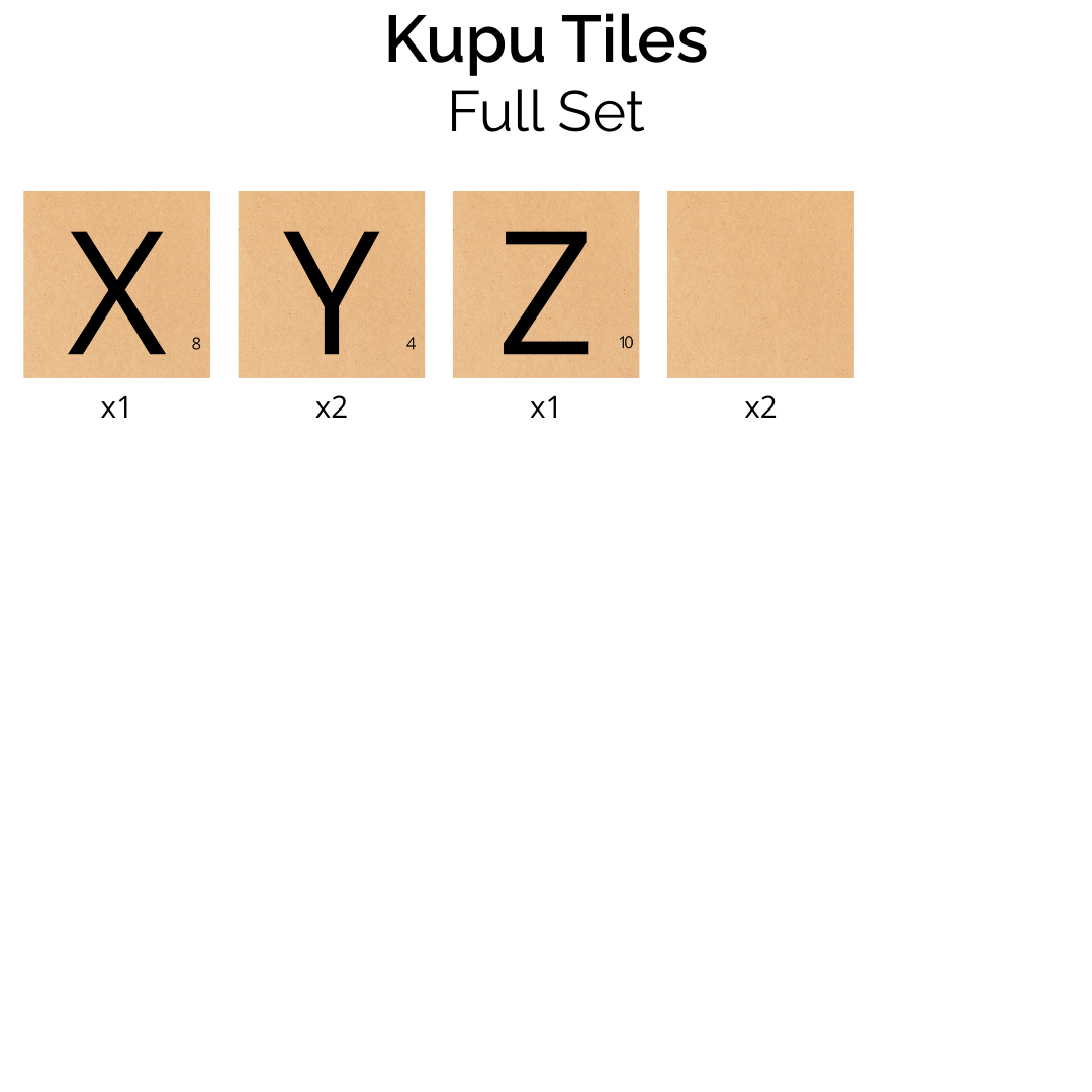 Alphabet Tile Magnets | Kupu Tiles - Full Set