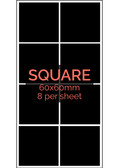 Custom Premium Glossy Vinyl Sticker Sheets