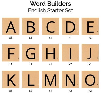 Alphabet Tile Magnets | Word Builders - English Starter Set