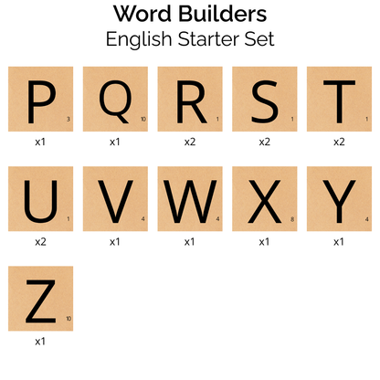 Alphabet Tile Magnets | Word Builders - English Starter Set